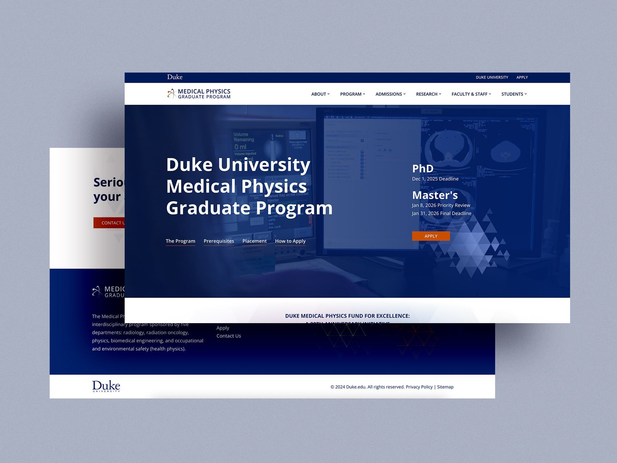Website Design Duke Medical Physics