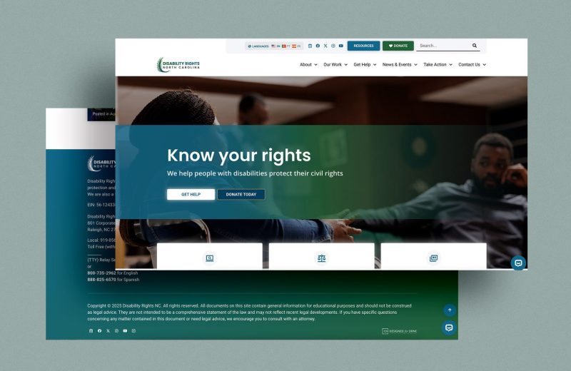 Website Design Disability Rights NC
