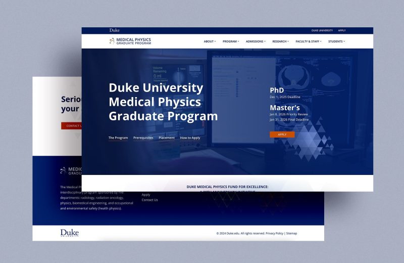 Website Design Duke Medical Physics
